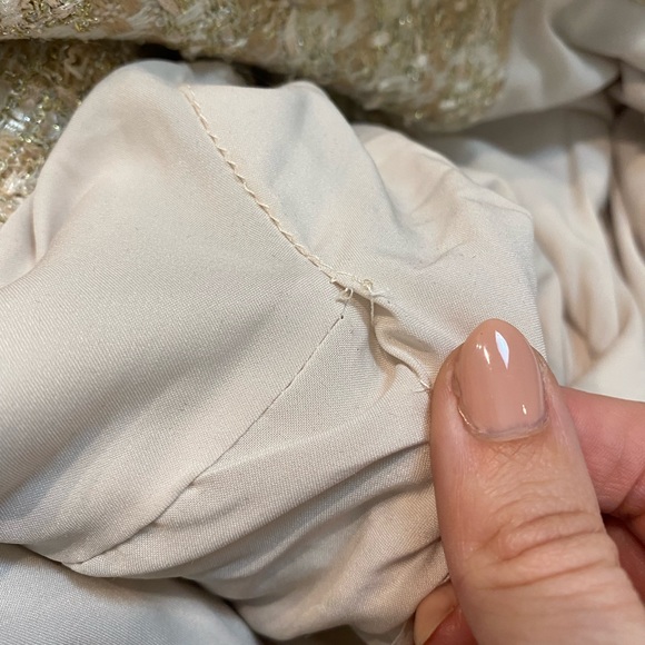 L'AGENCE LAGENCE Kenzie Double Breasted Tweed Blazer in Rose Gold Size 2 - Picture 16 of 16